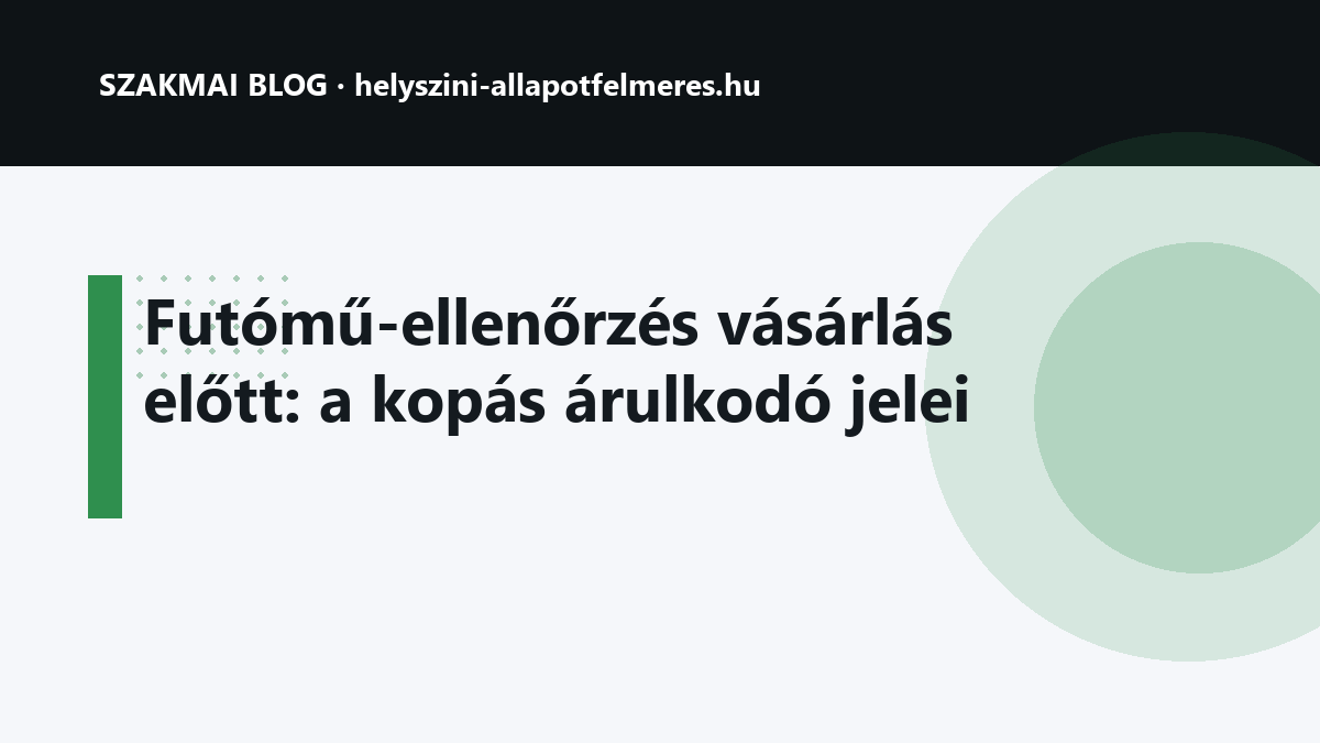 Futómű-ellenőrzés vásárlás előtt: a kopás árulkodó jelei